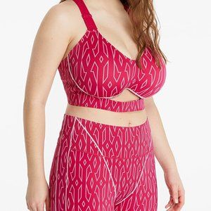 adidas x Ivy Park Medium Support Monogram Cut Out Bra (Plus Size) H21164